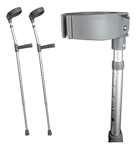 Par De Muleta Canadense Articulada Hidrolight 130kg Alumínio