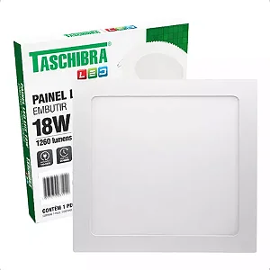 Painel Led quadrado 18w Embutir Taschibra