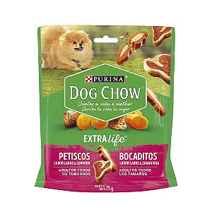 Petisco Dog Chow Cães Adultos Carne e Cenoura 75g
