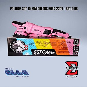 Politriz SGT Colors 15 mm na cor rosa 220v em Sumaré