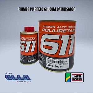 Fundo Primer PU preto HS 611 Alto sólido Maxi Rubber em Sumaré