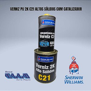 Verniz 2K C21 Alto Sólido de 900 ml Com catalizador Lazzuril em Sumaré