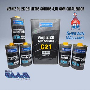 Verniz 2K C21 Alto Sólido de 5 L Com catalizador Lazzuril em Sumaré