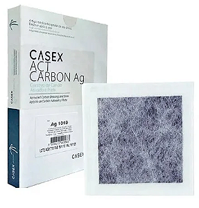 Casex - Curativo Carvão Ativado Com Prata 10,5x10,5cm Unidade