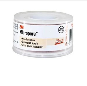 Fita Micropore da 3M 25mm x 10mt Bege