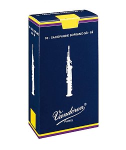 Palheta Vandoren Tradicional Sax Soprano 2,5 (caixa c/ 10)