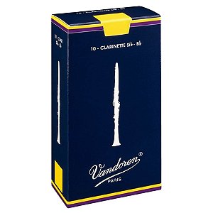 Palheta Vandoren Tradicional Clarinete Bb 2,0 (caixa c/ 10)