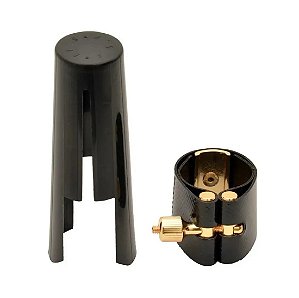 Abraçadeira Free Sax Couro C/ Ressonador Sax Tenor