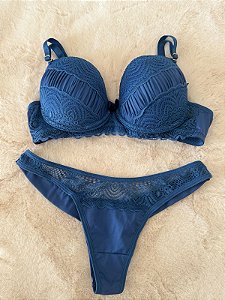 Conjunto fio dental clássico sutiã com bojo