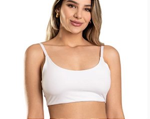 Top com bojo removível em microfibra com alças reguláveis