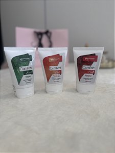 Lubrificante corporal Comfort Lub - 3 sabores diferentes: Morango / Morango com Champagne / Menta