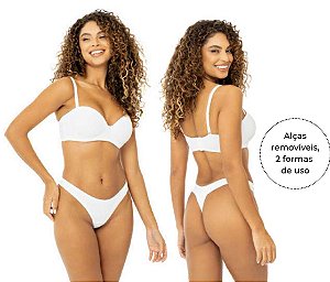 Sutia tomara que caia com bojo e alças removíveis