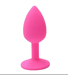 Plug de silicone com pedra de cristal - Tam G