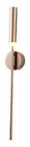 Arandela Luminária de Parede Dourado 65x10cm 7w Bivolt