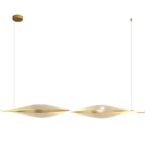 Pendente Led Design Espiral Moderno 2 Cores de Luz Dourado