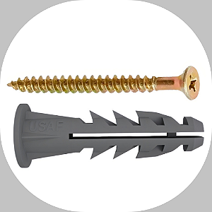 Parafuso philips c/ bucha 8mm com anel.