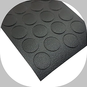 Tapa Furo Adesivo PVC Preto Tx 13mm Cartela c/50unid Eb3