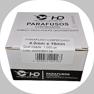 Parafuso Phillips HD Ferragens 4.0x16 Caixa c/1000 unidades