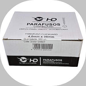 Parafuso Phillips HD Ferragens 4.0x35 Caixa c/500 unidades