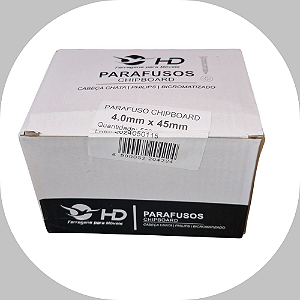 Parafuso Phillips HD Ferragens 4.0x45 Caixa c/500 unidades