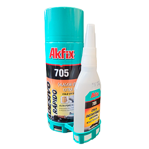 Kit Cola Adesivo para MDF Akfix 705 – Adesivo 100g + Ativador 400ml