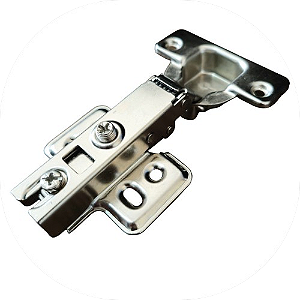 Dobradiça Reta Slow 35mm Slide-On – Com Amortecedor P/ Portas