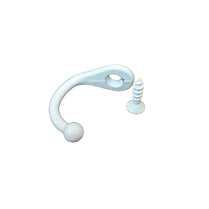 Gancho Branco 30mm – Fixação e Organização para Móveis e Ambientes