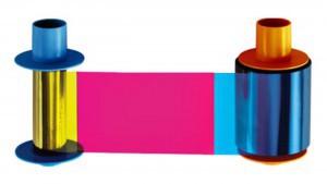 Ribbon colorido YMCKO compativel 45610 com capacidade para 500 impressões para Impressora DTC1500