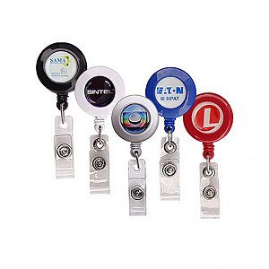 Roller Clips - Porta Crachá Retrátil Personalizado (Cento)