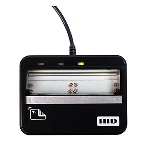 Leitor de cartão MRZ/RFID ID-1 compacto com interface USB HID OCR602