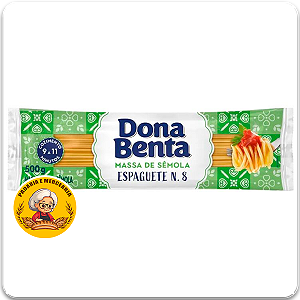MACARRÃO ESPAGHETTI SEMOLA DONA BENTA 500G