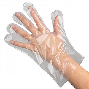 Luvas Simples Branca Pacote 100un