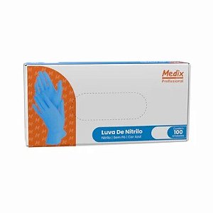 Caixa Luvas Nitrílica Azul G