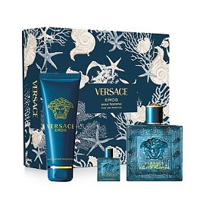 Kit Versace Eros EDP 100ml + Shower Gel 150ml + EDP 5ml KIT
