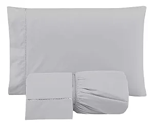 Jogo Lençol Cama King Size Elástico Percal 300 Fios Macio 3 Peças