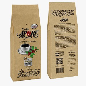 CAFÉ TORRADO EM GRÃO APORÉ 1 KG GOURMET