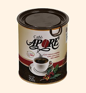 CAFÉ TORRADO E MOIDO APORÉ 250G EMBALADO LATA SUPERIOR