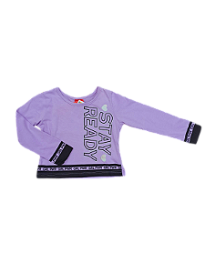 Blusa Manga Longa e Calça Legging com Listras