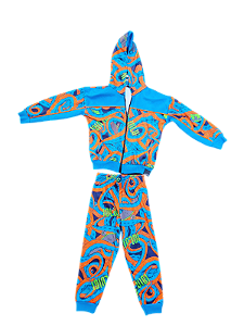 Conjunto Estampado Colorido Infantil com Capô