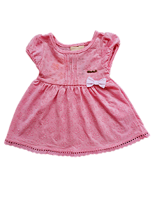 Vestido Infantil Feminino Rosa com Laço – Brandili