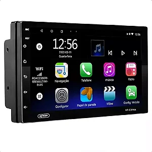 Multimidia Universal Tela 7 Pol Android 13 Wif Carplay 32gb Cor Preto