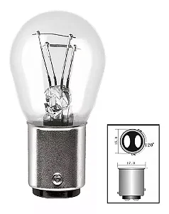 Lâmpada Lanterna Freio Hbl P21/4w 2 Polos S8 12v 21/4w 10pc