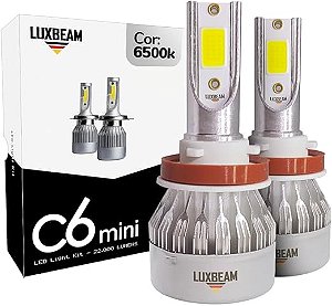 Farol LED para carro C6, farol automático, H4, H7, H1, H3, H8, H11, H10, H13, 9004, HB3, 9005, HB4, 9004, HB1, 9007, HB2, 880, 881, 9012 bulbo, 6000K, 7200LM