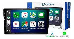 Multimídia Mp5 Rs908br Prime Apple Carplay Tela 9 Polegadas
