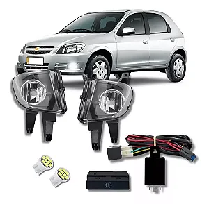 Kit Farol Milha Celta Prisma 2012 2013 2014 Botão Original