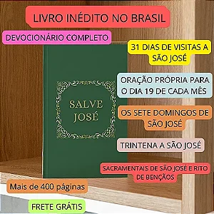 SALVE JOSÉ - O DEVOCIONÁRIO COMPLETO DE SÃO JOSÉ - pocket/capa dura e frete grátis