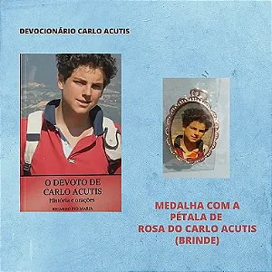 O devoto de Carlo Acutis mais MEDALHA do Carlo Acutis com a pétala de rosa do Carlo(brinde) com FRETE GRÁTIS