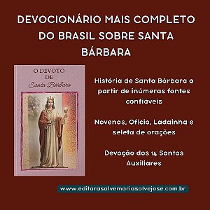 O DEVOTO DE SANTA BÁRBARA - com frete grátis - Mais completo do Brasil - frete grátis