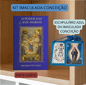 ESCAPULÁRIO AZUL DA IMACULADA CONCEIÇÃO com frete grátis