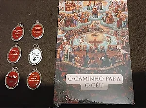 6 MEDALHAS (com relíquia de brinde) + Livreto O CAMINHO PARA O CÉU